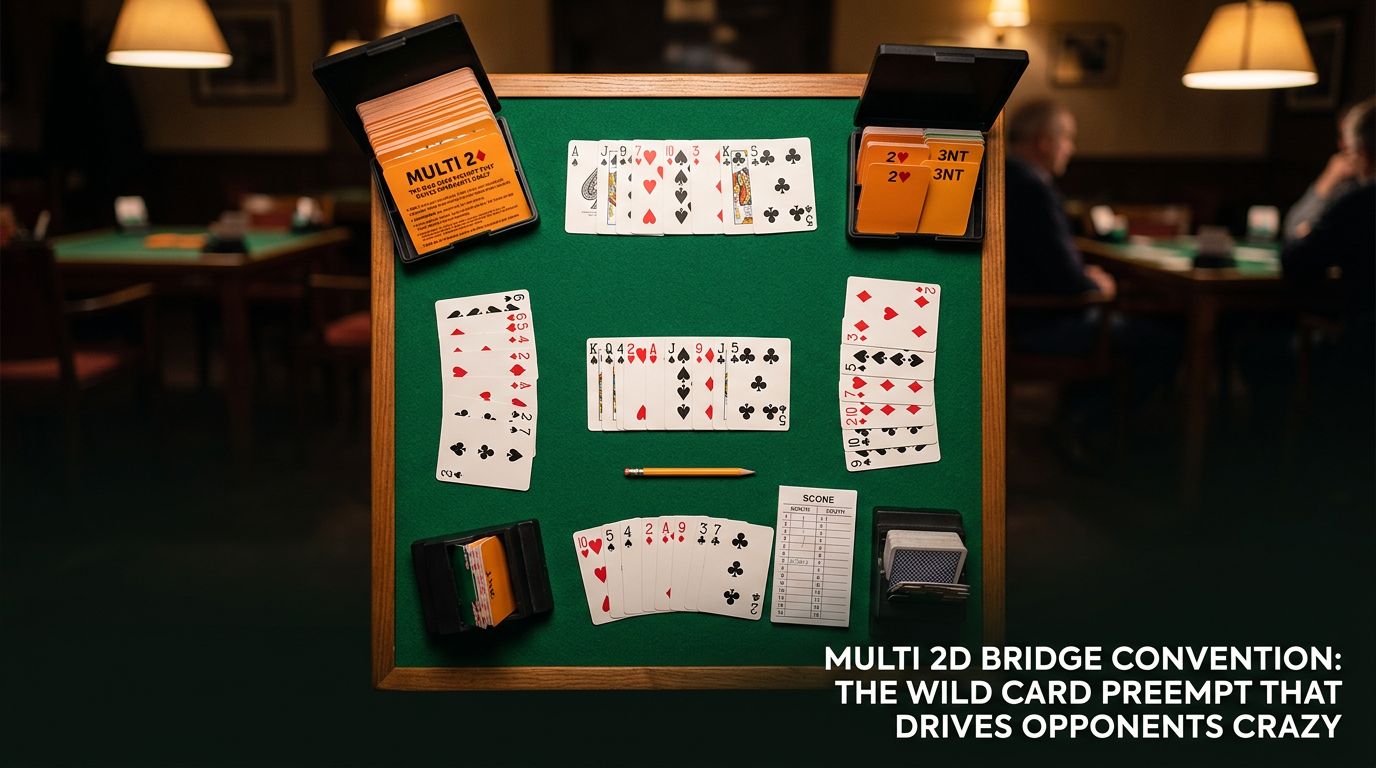 Master Multi 2♦ - artificial bid showing weak two in either major or strong balanced/two-suiter. Popular in tournamen...