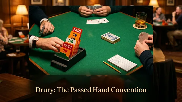 Learn Drury: passed hand 2C response to third/fourth seat major opening shows good raise. Opener clarifies strength. ...
