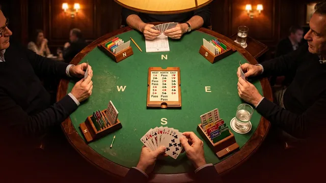 Bridge strategy illustration for forcing pass: how to share competitive decisions with par...